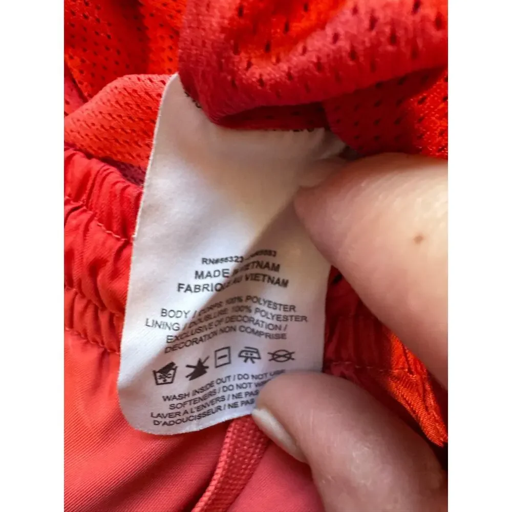 Nike‎ Men's Swim Trunks Size small Coral Red Orange w/ Liner